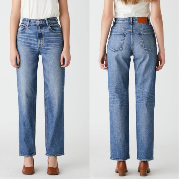 Moussy Denim - Moussy Plain High Rise Straight Leg Jeans Blue